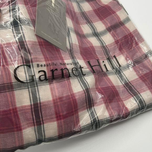 Garnet Hill Red Gauze Organic-Cotton Plaid Popover Blouse Women Small 50683 NWT - Picture 7 of 11